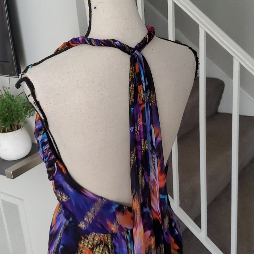 Oleg Cassini Halter Neck Backless Maxi Dre… - Picture 4 of 14